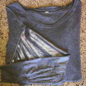 Lululemon women’s large grey shines sleeve top